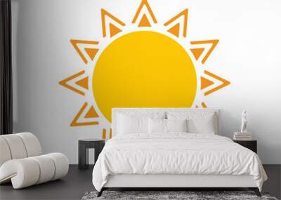 Sun icon on background for graphic and web design. Simple vector sign. Internet concept symbol for website button or mobile app. Wall mural