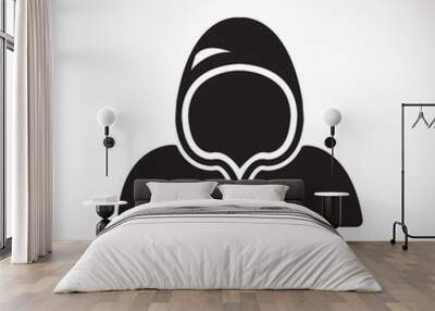 Thief on white background icon Wall mural