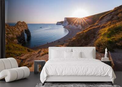 A beautiful photography spot on the south west coast of England, on the jurassic coast Wall mural