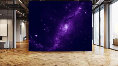 Colorful space shot of milky way galaxy with stars on a night sky. Universe filled with stars, nebula Wall mural