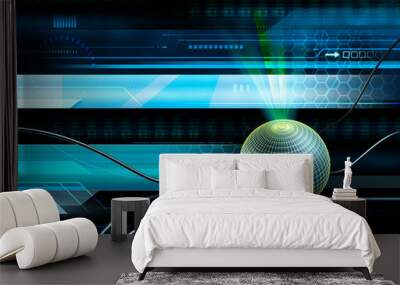 High technology background Wall mural