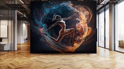 international day of dance abstract illustration generative ai Wall mural