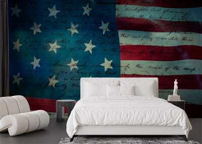 Usa America national anthem Star Spangled Banner Wall mural