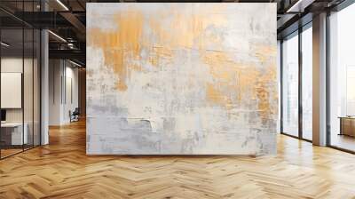 abstract gold oil painting art with rough texture on wall Wall mural