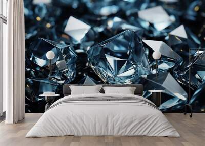 Abstract diamond texture closeup background, background design. Wall mural