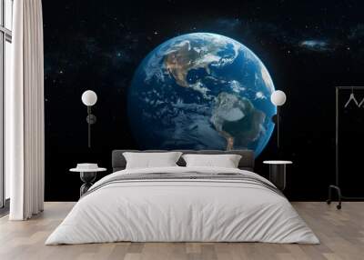 Abstract globe on a dark background. Wall mural