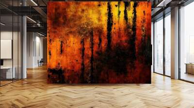 Abstract grunge background, rusty colors, destroyed Wall mural