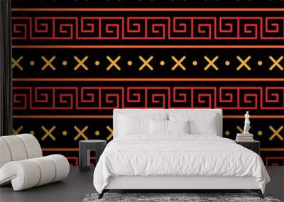 Ethnic pattern geometric abstract background vintage fabric fashion background Wall mural