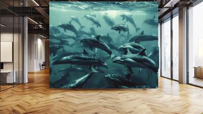 Graceful Vaquita Porpoises Wall mural