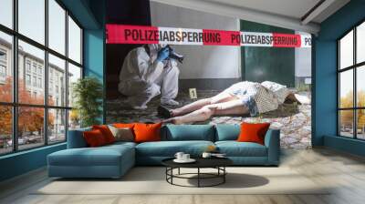 Opfer, Tatort, Leiche Wall mural