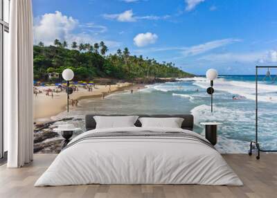 Itacare, Tropical beach view, Bahia, Brazil, South America Wall mural