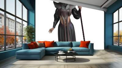 3d illustration of an sexy woman with a fantasy outfit Wall mural