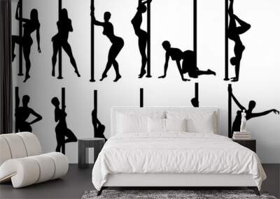 Sexy Silouettes - Vector Wall mural