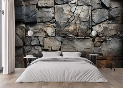 Texture background of rough stone natural texture. Wall mural