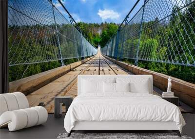 A view of the Hohen Schrecke suspension bridge Wall mural