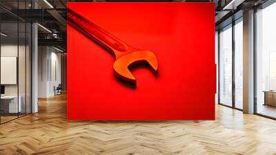 wrench spanner tool mechanic industry work shop red light Wall mural