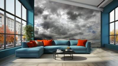 dark clouds Wall mural