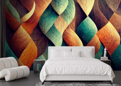 Digital art, geometric colorful pattern, digital textures Wall mural