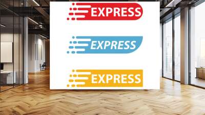 express logo template design vector icon illustration Wall mural