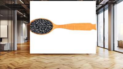 black beans in spoon Wall mural