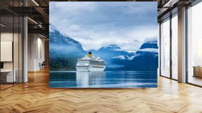 Cruise Liners On Hardanger fjorden Wall mural