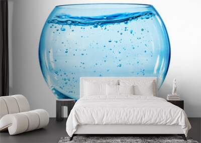 Fish bowl on white background Wall mural