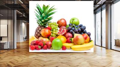 Fruit on a white background Wall mural