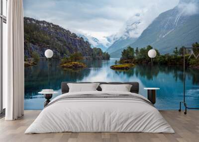 lovatnet lake Beautiful Nature Norway. Wall mural