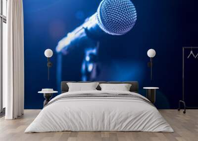 Microphone on stage Wall mural