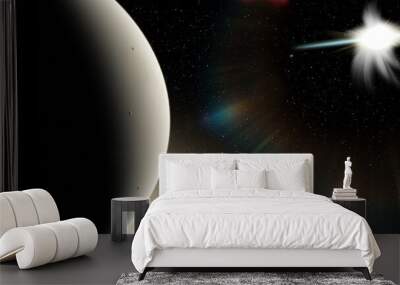 Beauty of deep space. Billions of galaxy in the universe 3D illustration Wall mural