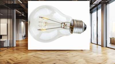 Bulb isolated on white Wall mural