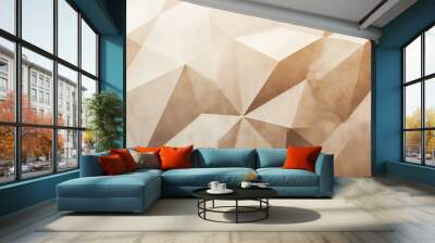 Elegant pastel brown color geometric abstract pattern
 Wall mural