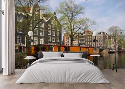 authentic amsterdam view Wall mural