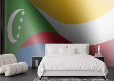 wave flag of country with shadow and glare in illustration Wall mural