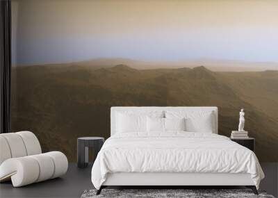 landscape on planet Mars, scenic desert scene on the red planet
 Wall mural