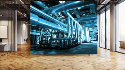 Industrial zone, Steel pipelines and equipment Wall mural