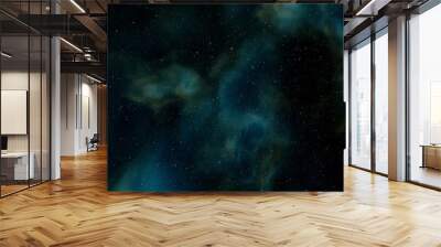 nebula gas cloud in deep outer space, science fiction illustrarion, colorful space background with stars 3d render
 Wall mural