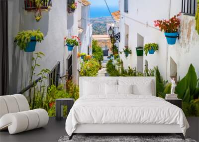 White streets of Mijas. Andalusia, Spain Wall mural