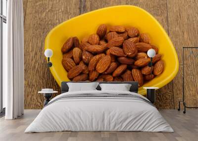 Almonds nuts heap Wall mural