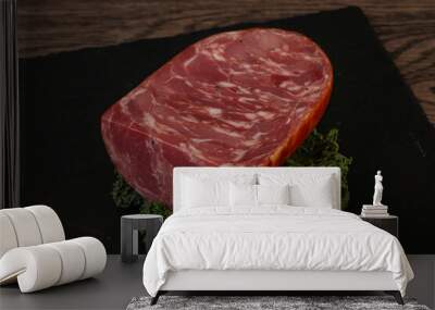 Beef ham piece over board Wall mural