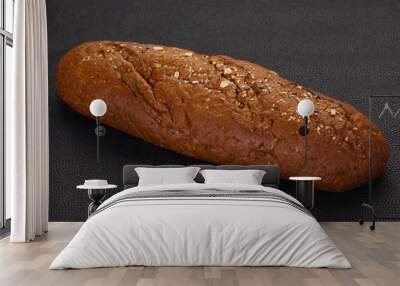 Black loaf bread Wall mural