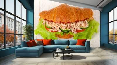 Croissant with meat Wall mural