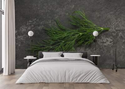 Fresh green dill herb branch Wall mural