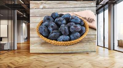 Fresh raw sweet juicy plum Wall mural