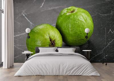 Fresh ripe green Guava fruit Wall mural