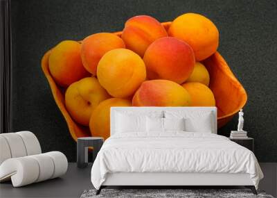 Fresh ripe sweet few apricots Wall mural