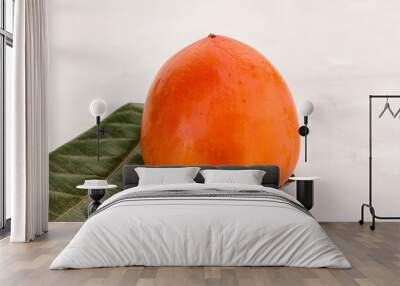 Fresh ripe sweet juicy persimmon Wall mural