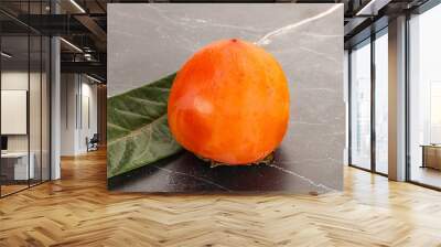 Fresh ripe sweet juicy persimmon Wall mural