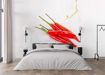 Hot and spicy chili pepper Wall mural