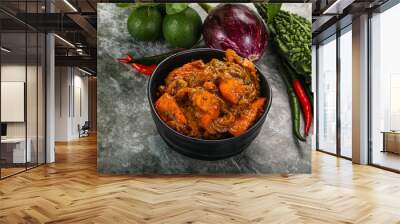 Indian cuisine - homemade mutter paneer Wall mural